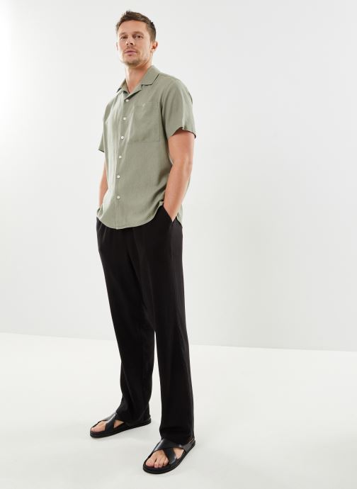 SOLID LINO SDALLAN ELASTICATED TRUE BLACK