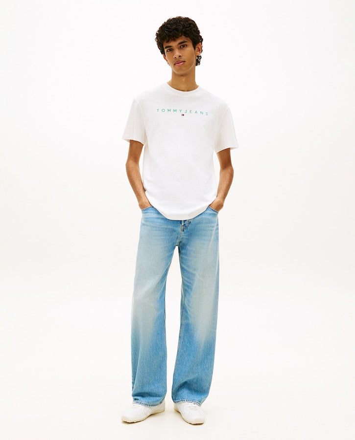 TOMMY JEANS LOGO LINEAL CAMISETA REGULAR FIT CRUDO