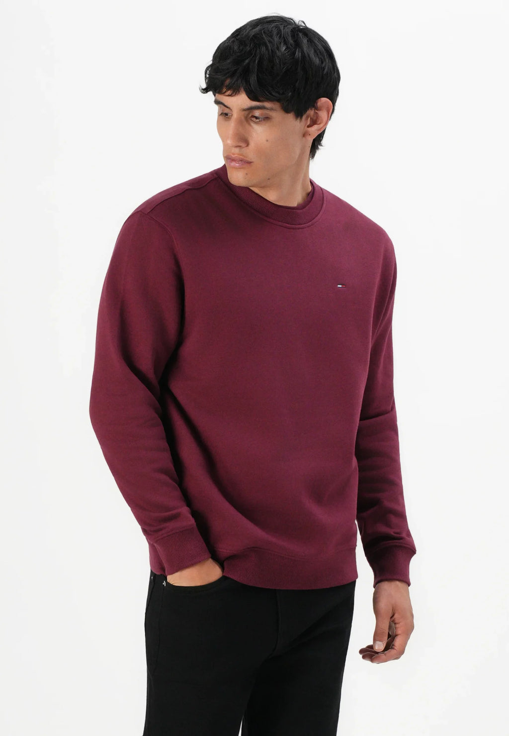 TOMMY JEANS SUDADERA REGULAR FIT BURDEOS