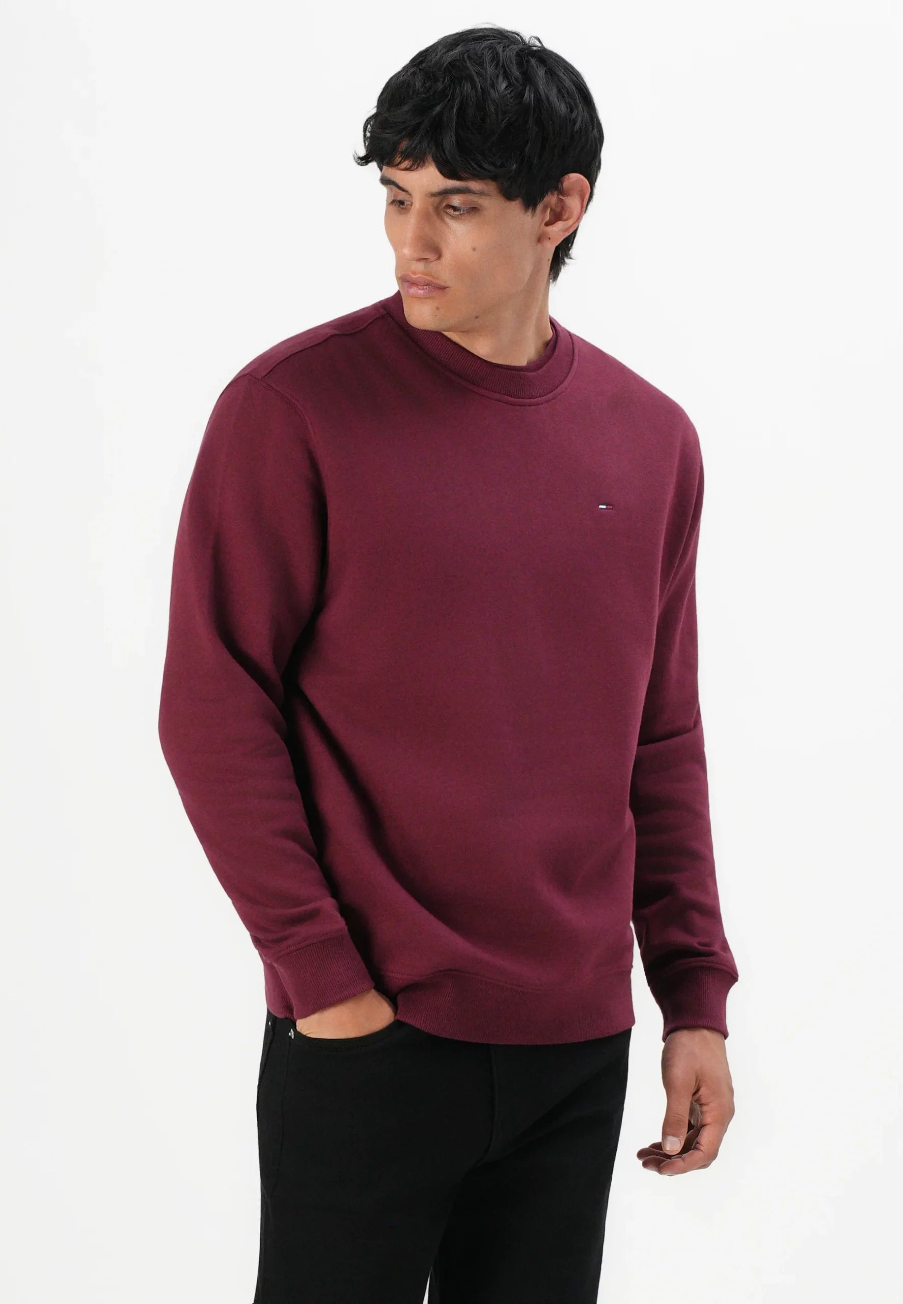 TOMMY JEANS SUDADERA REGULAR FIT BURDEOS