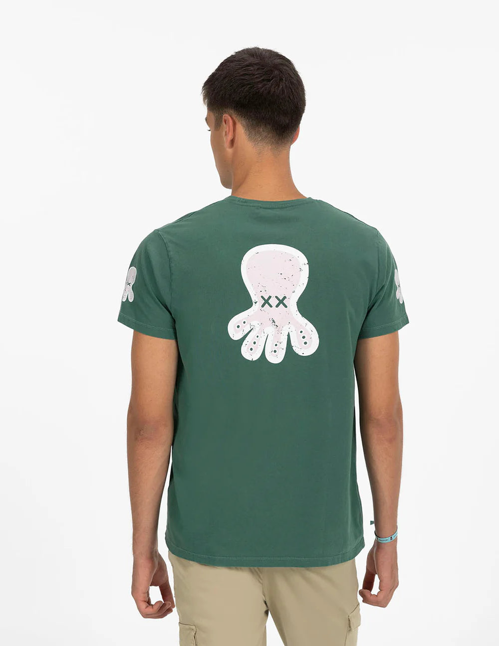 EL PULPO TRIPLE LOGO DESGASTADO CAMISETA VERDE