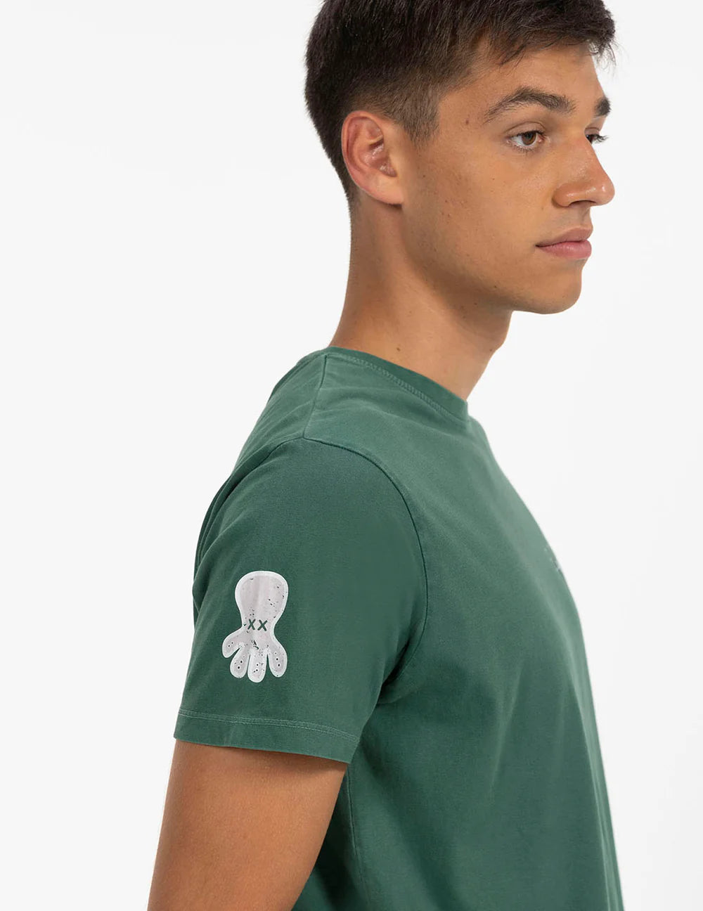 EL PULPO TRIPLE LOGO DESGASTADO CAMISETA VERDE