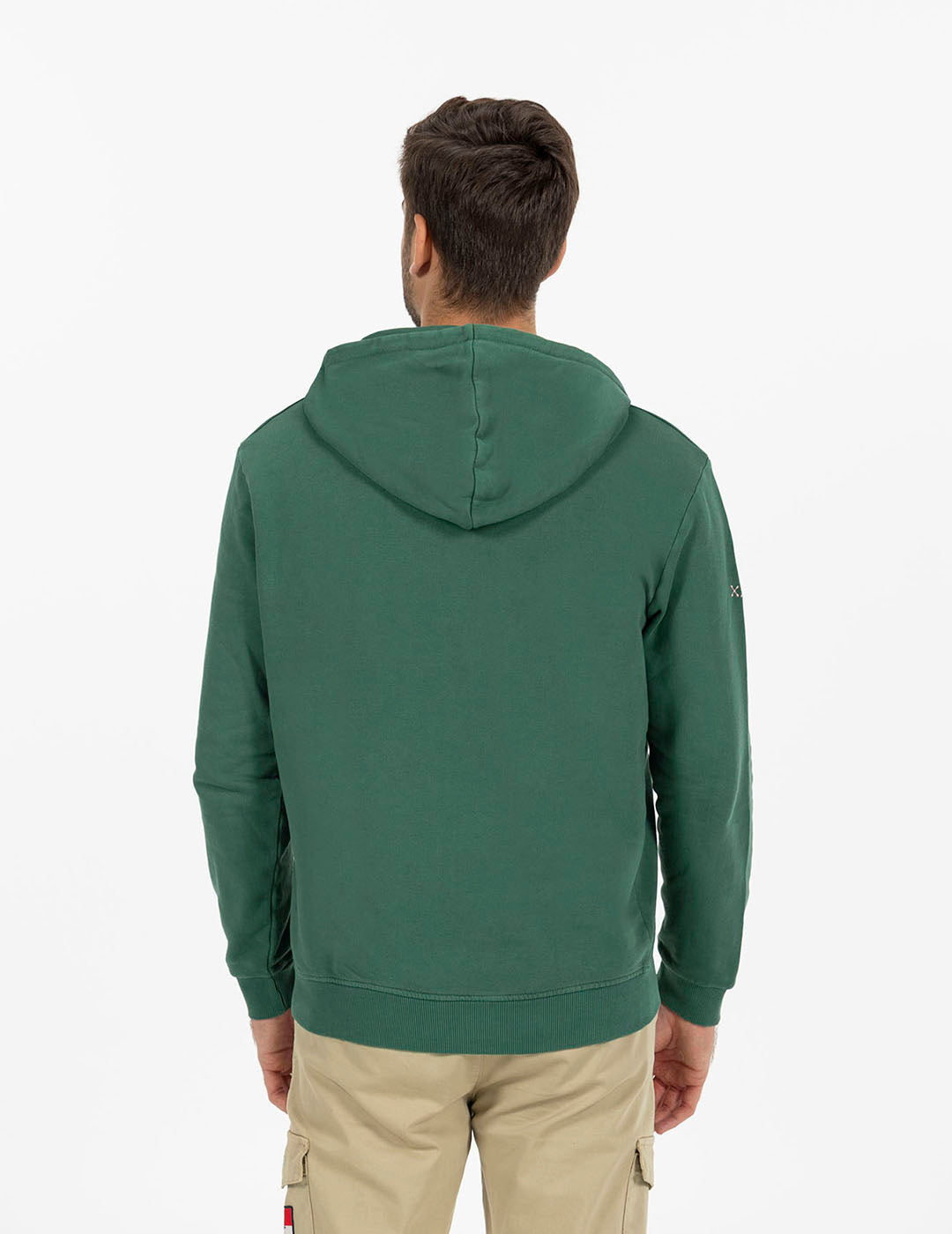 EL PULPO BASICA BORADO SUDADERA CON CAPUCHA VERDE