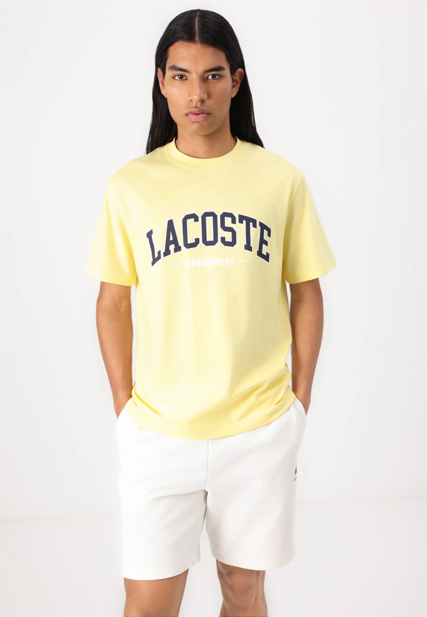 LACOSTE LOGO MANGA CORTA CAMISETA REGULAR FIT AMARILLA
