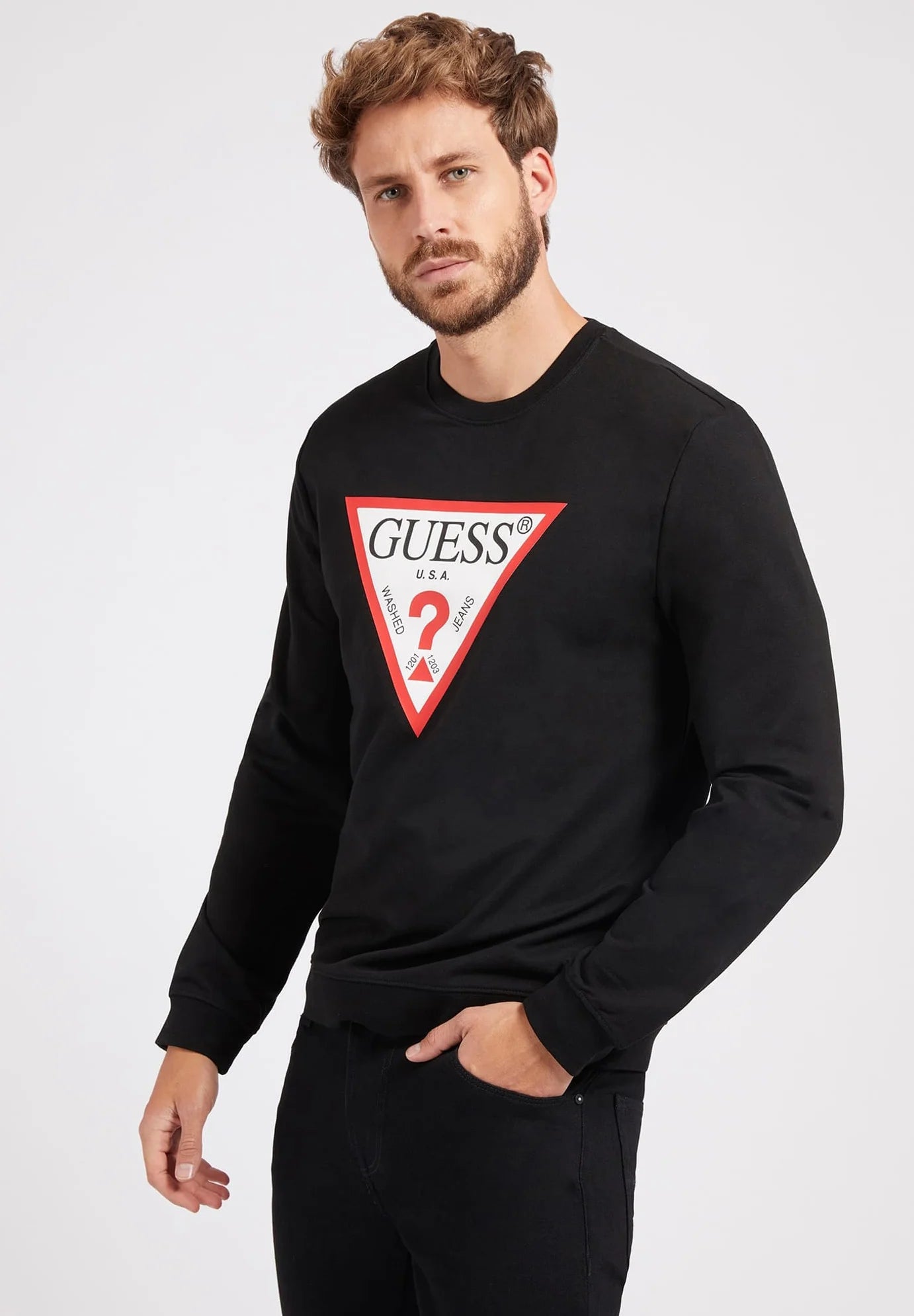 GUESS AUDLY SUDADERA REGULAR FIT NEGRA