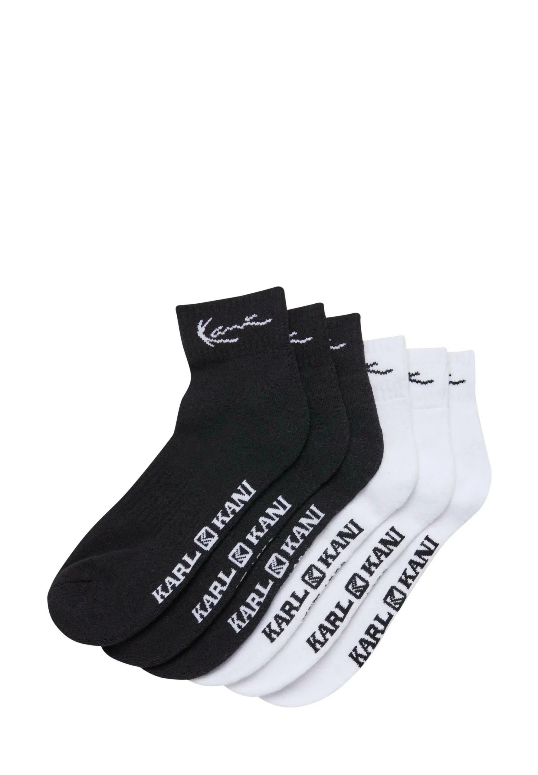 KARL KANI ANKLE SOCKS CALCETÍN PACK 6 NEGRO / BLANCO