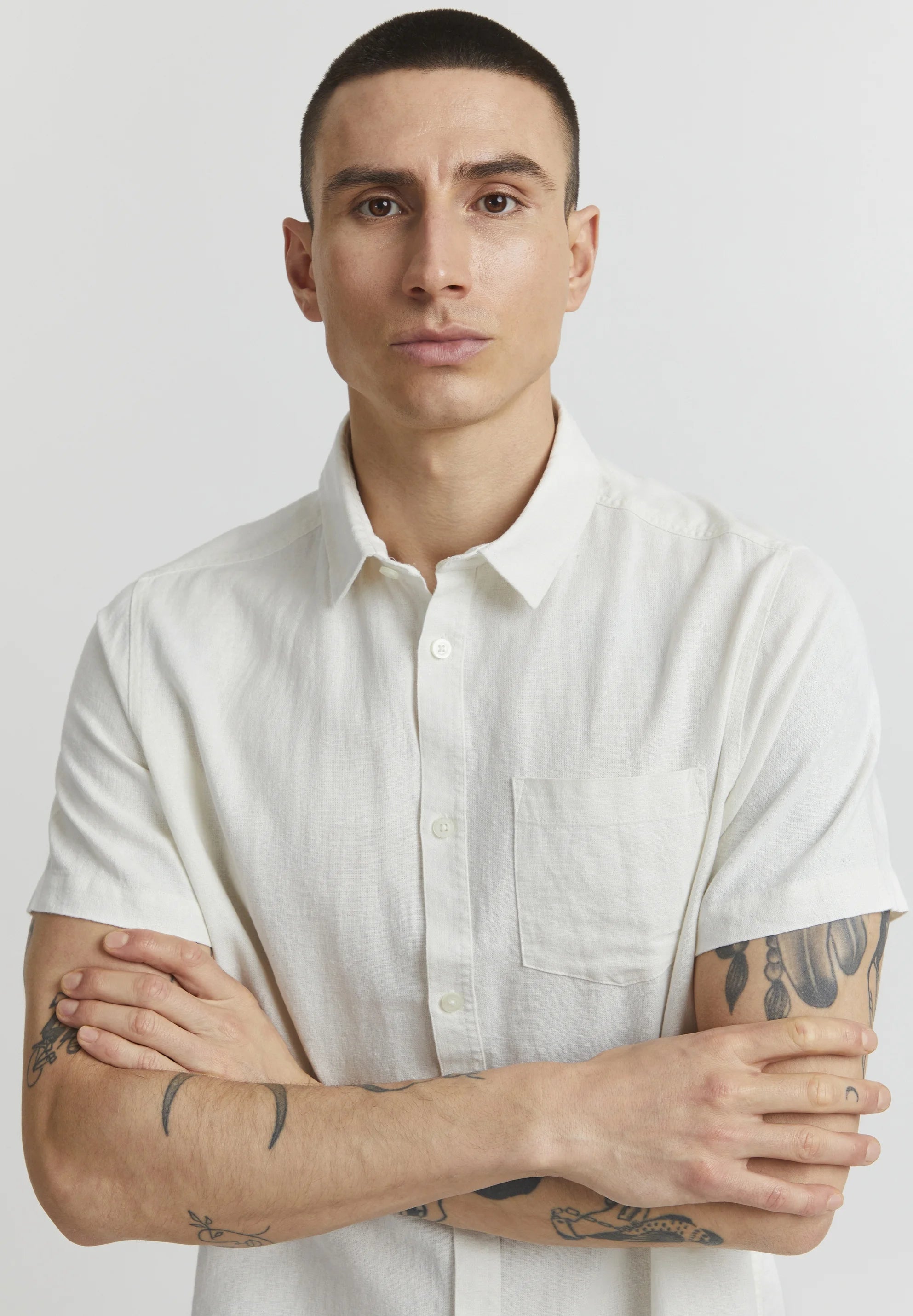 SOLID LINO SDALLAN SS SH OFF WHITE
