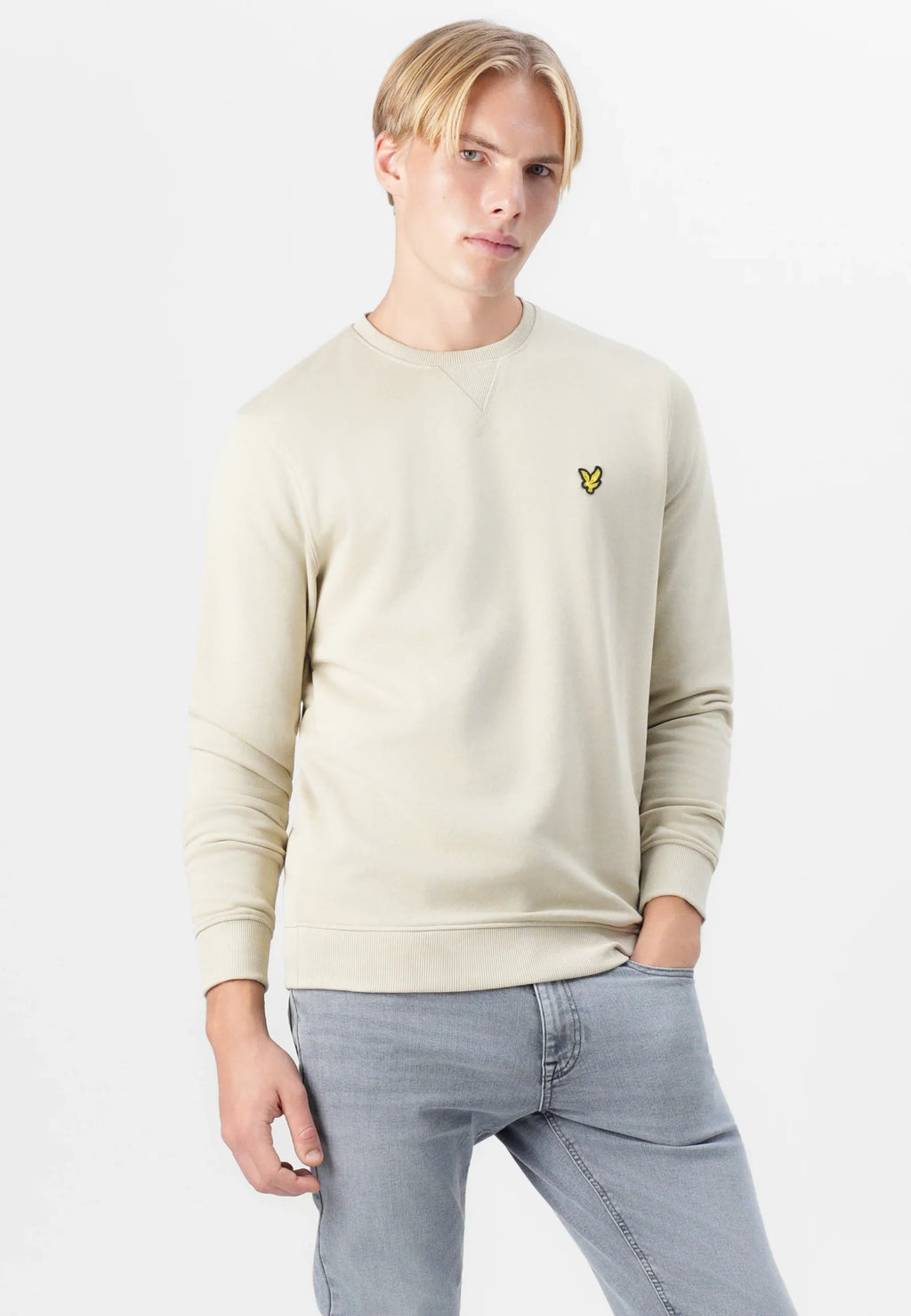 LYLE & SCOTT SUDADERA SIN CAPUCHA UNISEX SUDADERA REGULAR FIT CREMA