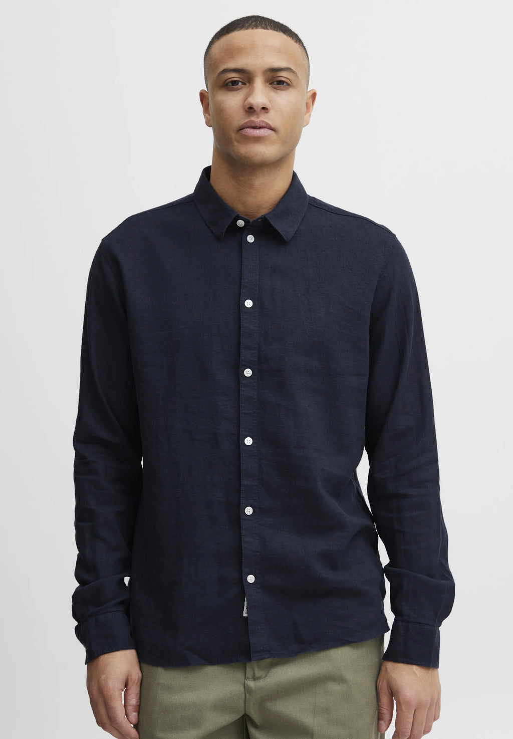 SOLID LINO SDENEA ALLAN LS INSIGNIA BLUE