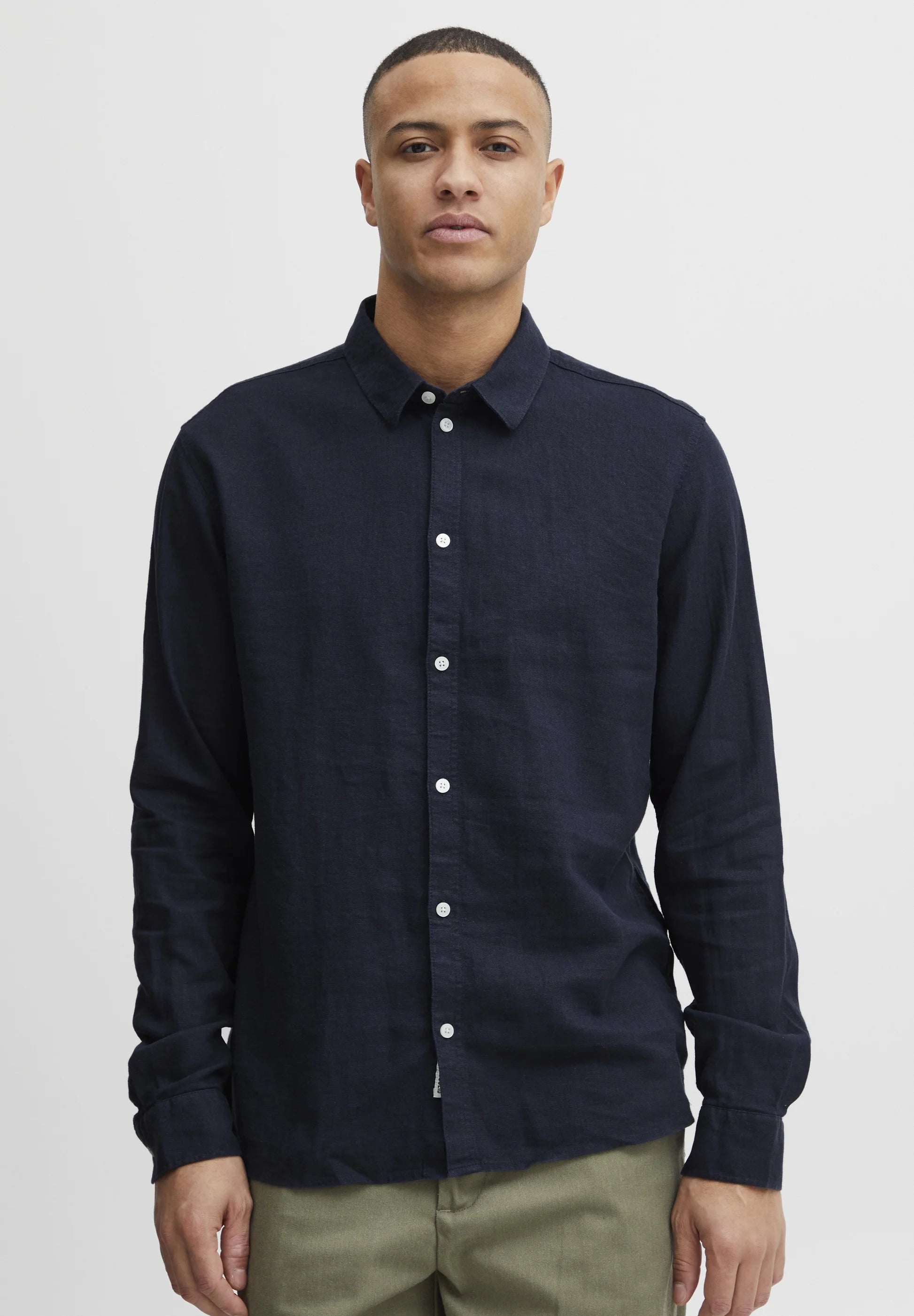 SOLID LINO SDENEA ALLAN LS INSIGNIA BLUE