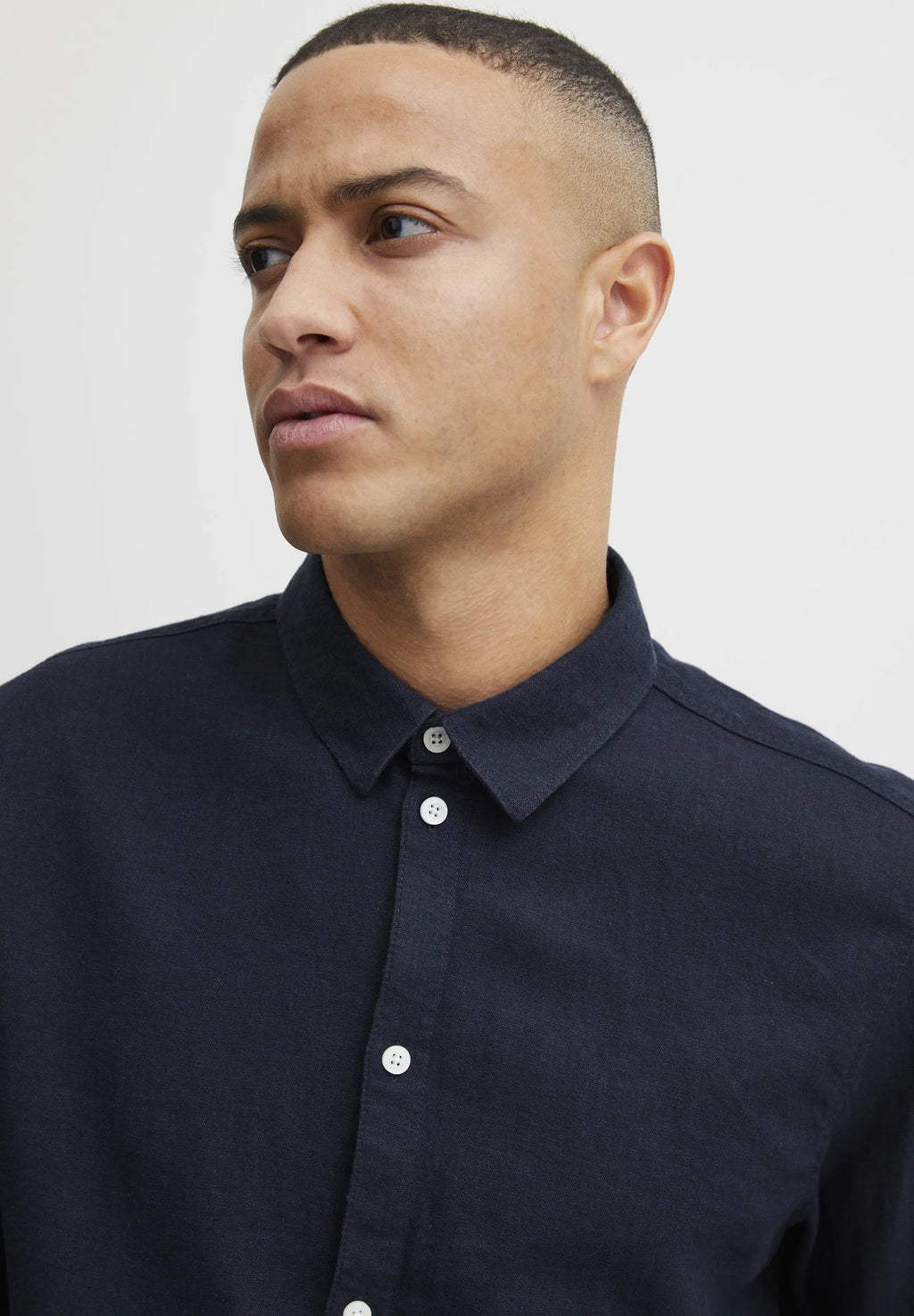 SOLID LINO SDENEA ALLAN LS INSIGNIA BLUE