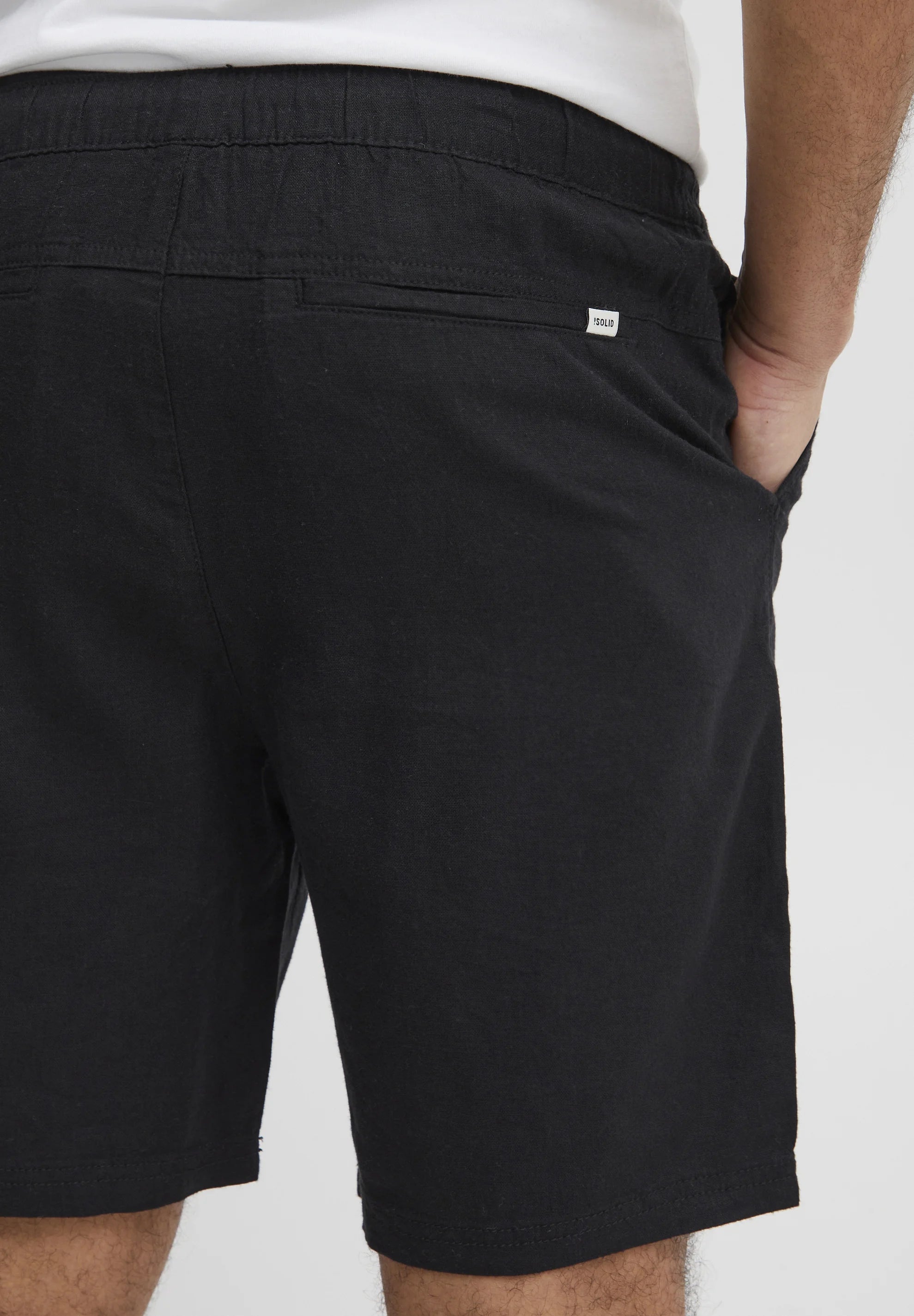 SOLID LINO SDAURELIUS ELASTICO SHORTS TRUE BLACK