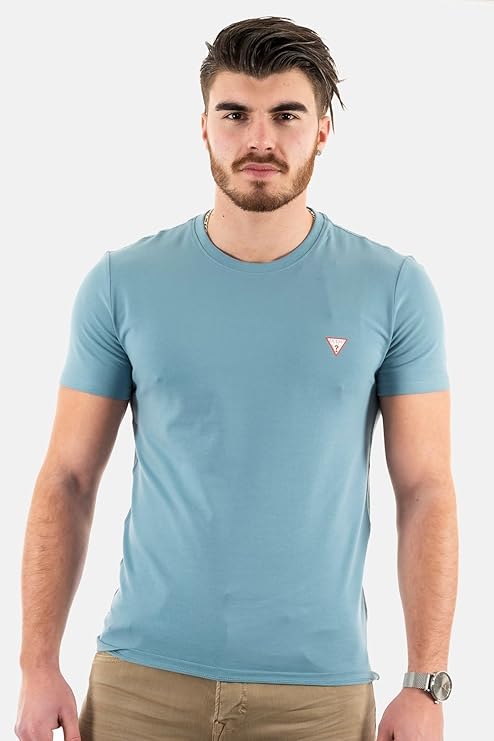 GUESS CORE CAMISETA REGULAR FIT AZUL