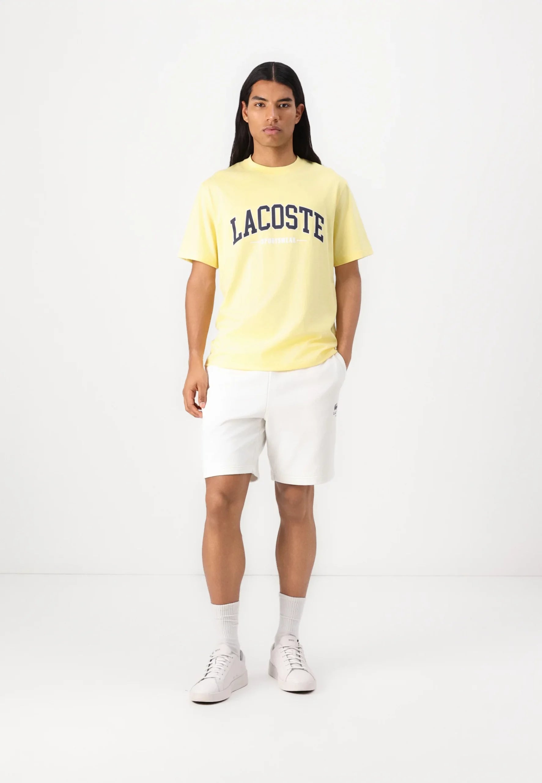 LACOSTE LOGO MANGA CORTA CAMISETA REGULAR FIT AMARILLA