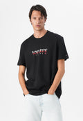 TOMMY JEANS LETRAS CAMISETA CUELLO REDONDO REGULAR FIT NEGRA