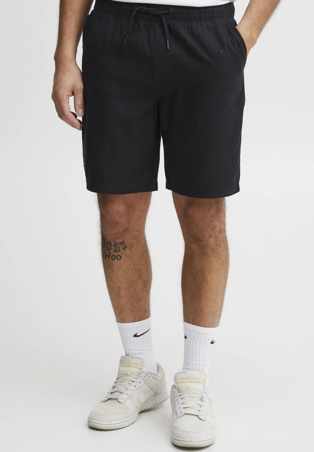 SOLID LINO SDAURELIUS ELASTICO SHORTS TRUE BLACK