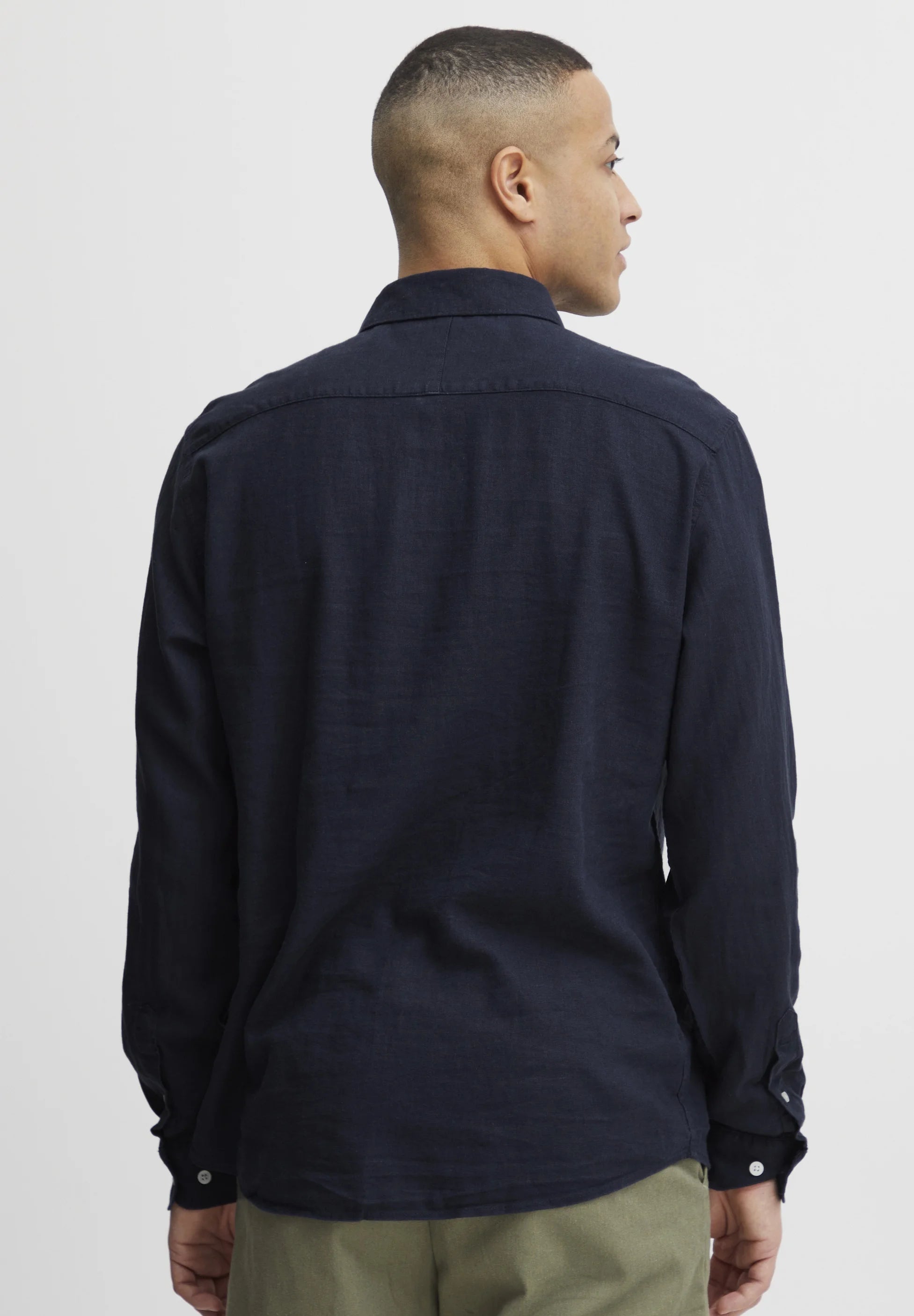 SOLID LINO SDENEA ALLAN LS INSIGNIA BLUE