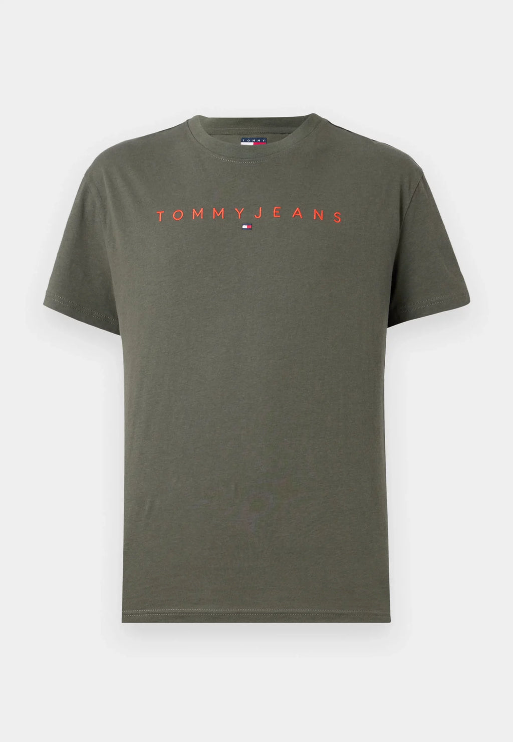 TOMMY JEANS CAMISETA LOGO LINEAR  REGULAR FIT VERDE OLIVA
