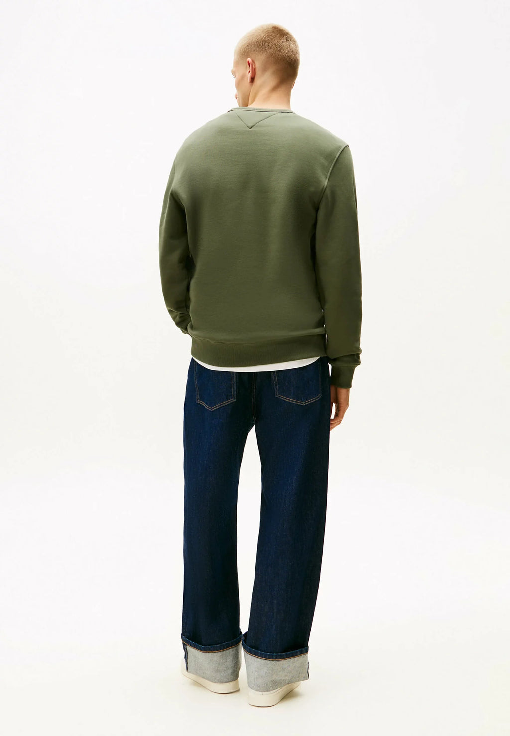 TOMMY JEANS SUDADERA SIN CAPUCHA REGULAR FIT VERDE OLIVA