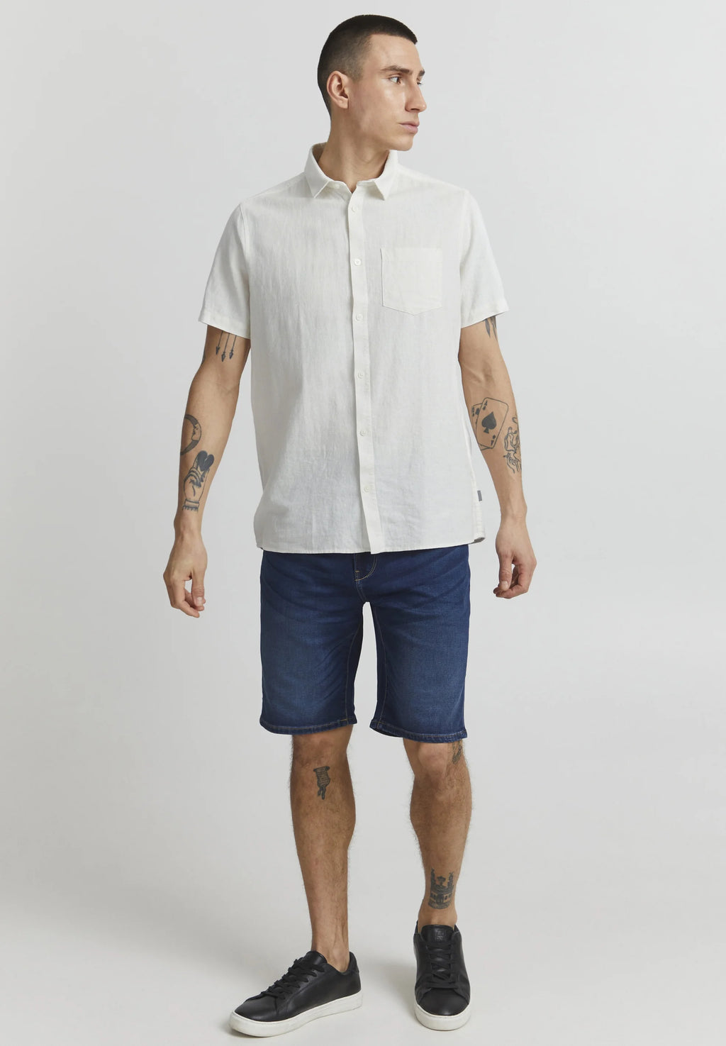 SOLID LINO SDALLAN SS SH OFF WHITE