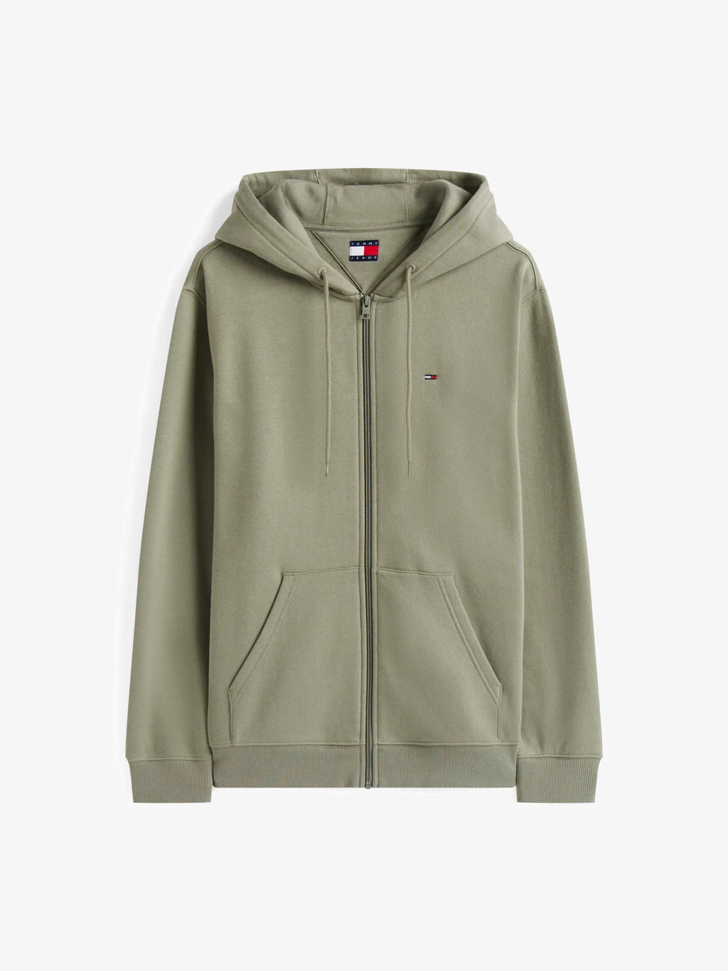 TOMMY JEANS SUDADERA CON CREMALLERA CON CAPUCHA REGULAR FIT VERDE