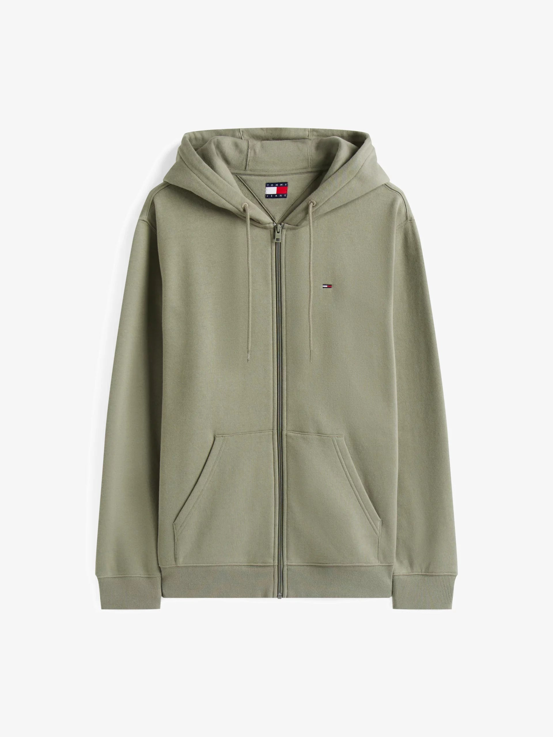 TOMMY JEANS SUDADERA CON CREMALLERA CON CAPUCHA REGULAR FIT VERDE