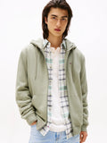 TOMMY JEANS SUDADERA CON CREMALLERA CON CAPUCHA REGULAR FIT VERDE