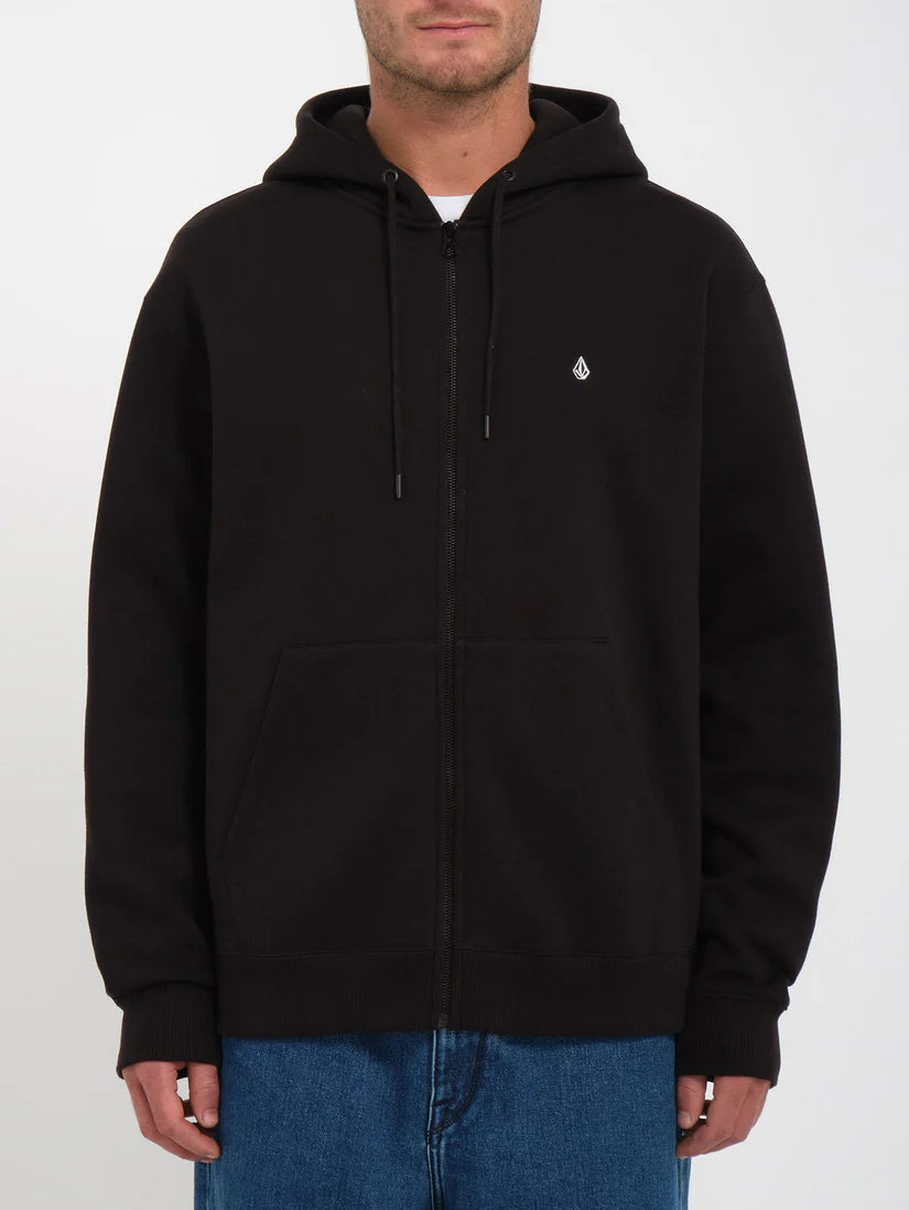 VOLCOM SINGLE STONE SUDADERA CON CREMALLERA CON CAPUCHA NEGRA