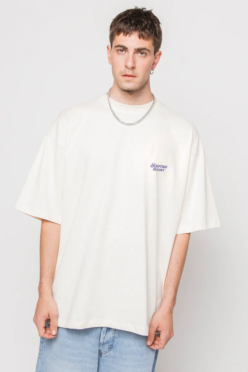 KAOTIKO RESORT CAMISETA OVERSIZE FIT MARFIL