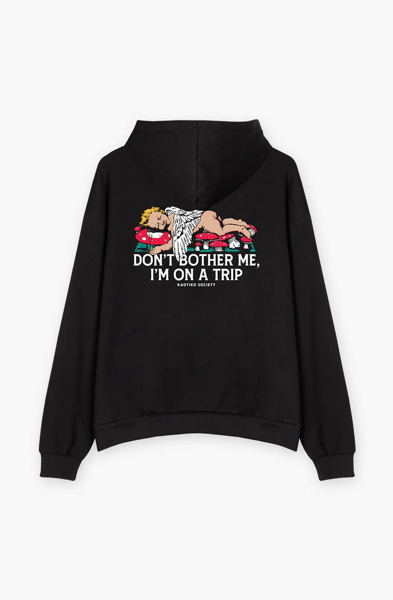 KAOTIKO WASHED BUSY CUPID SUDADERA OVERSIZE FIT NEGRA