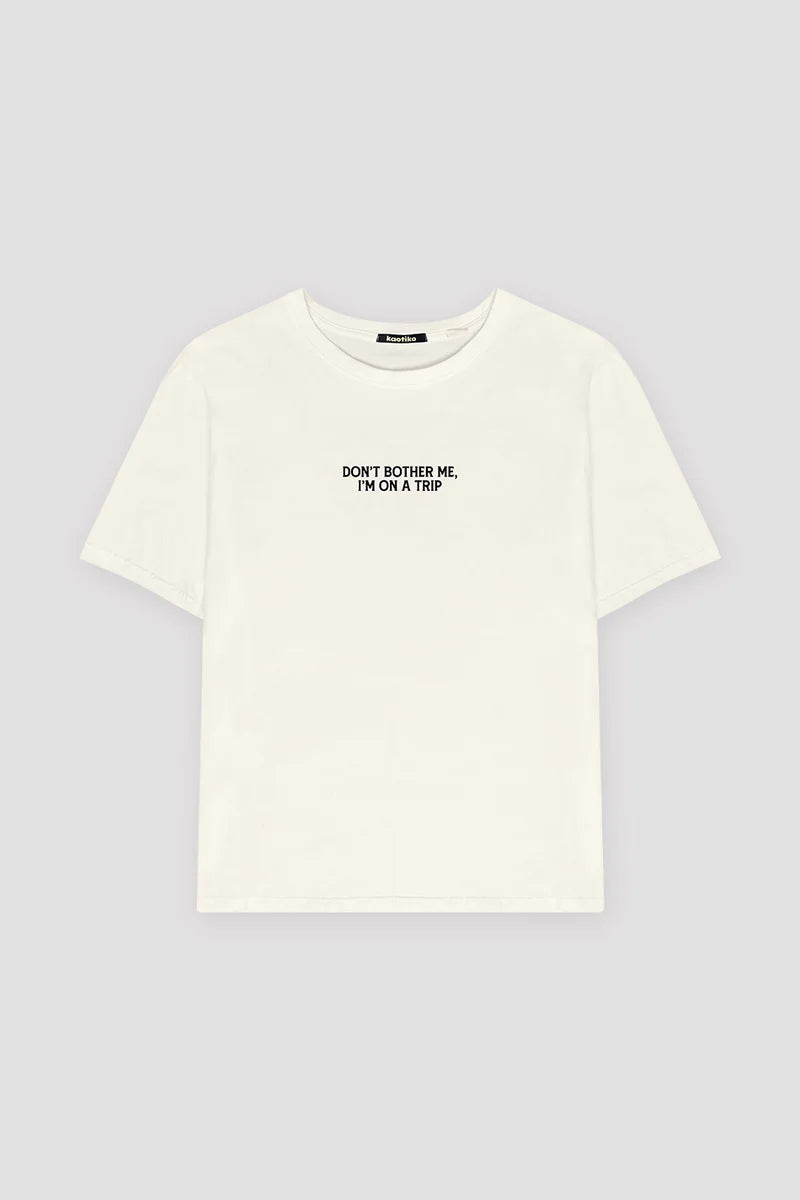 KAOTIKO WASHED BUSY CUPID CAMISETA OVERSIZE BOXY FIT MARFIL