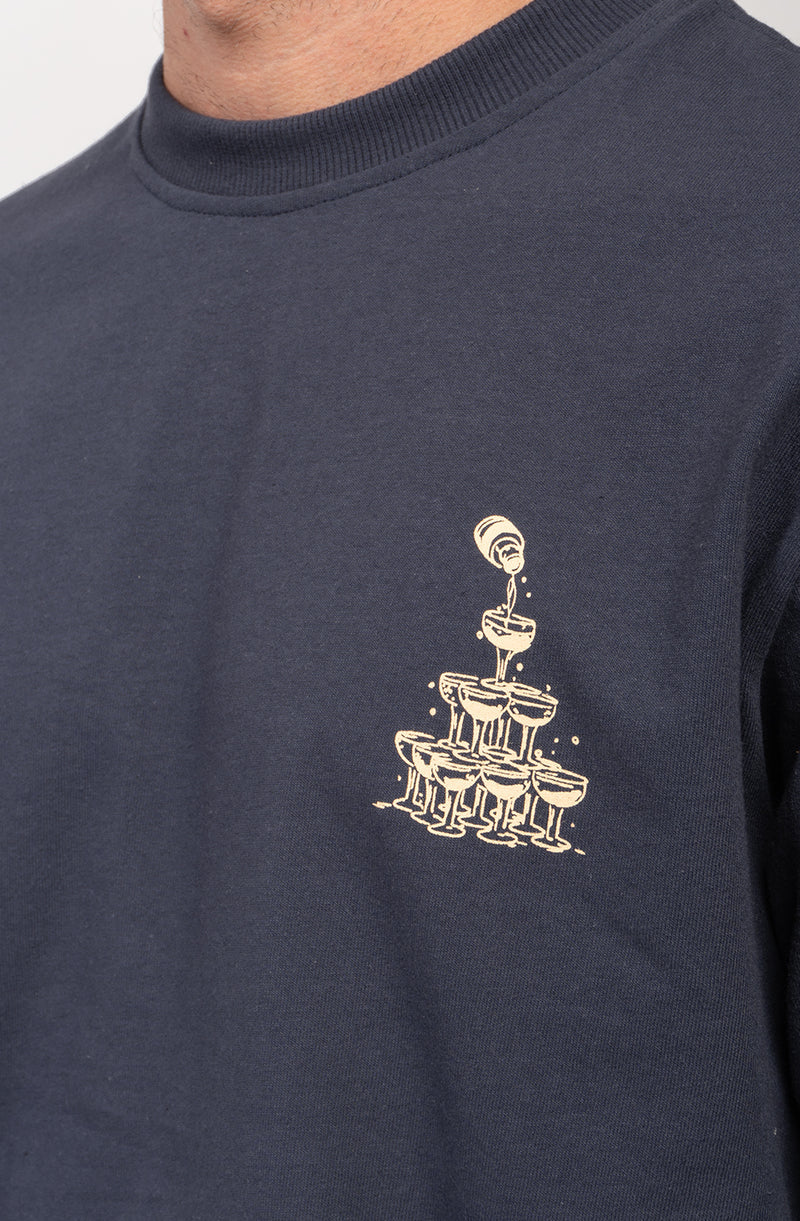 KAOTIKO LET’S CELEBRATE CAMISETA OVERSIZE FIT AZUL MARINO