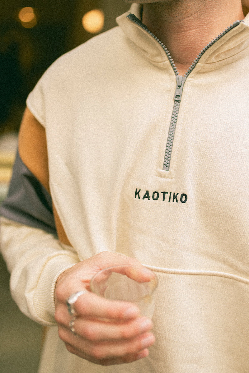 KAOTIKO ARTHUR SUDADERA OVERSIZE FIT BONE / AVELLANA