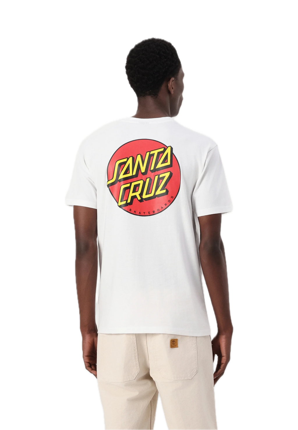 SANTA CRUZ CLASSIC DOT CHEST CAMISETA BLANCA