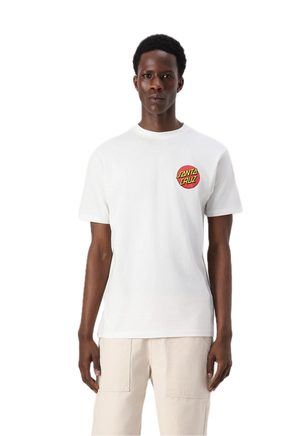 SANTA CRUZ CLASSIC DOT CHEST CAMISETA BLANCA