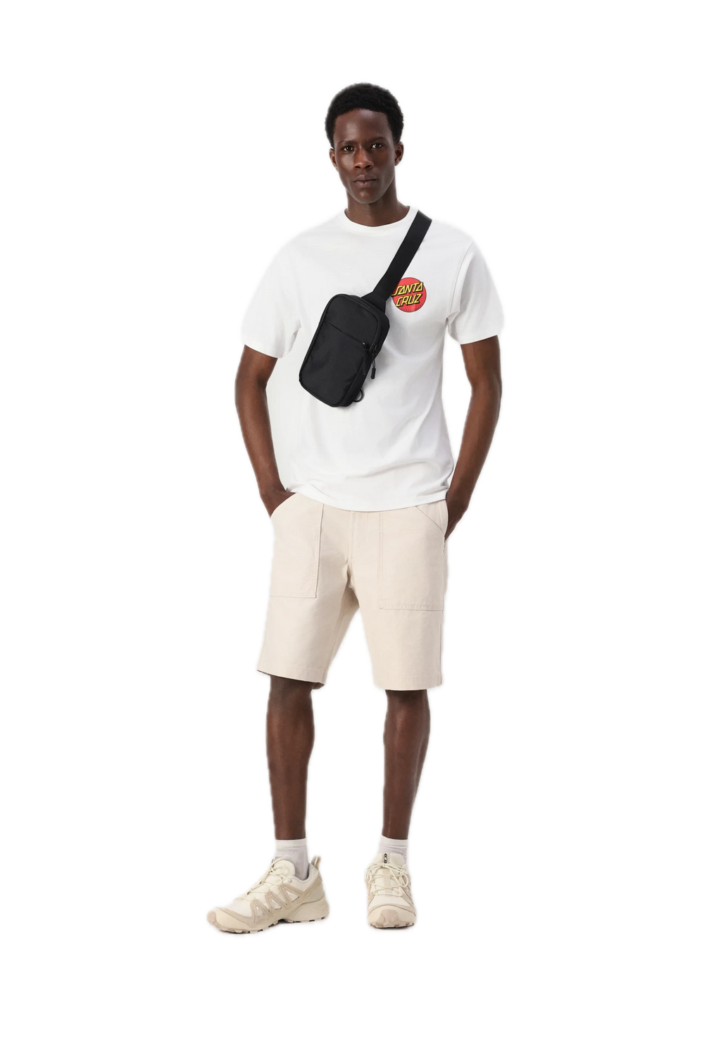 SANTA CRUZ CLASSIC DOT CHEST CAMISETA BLANCA