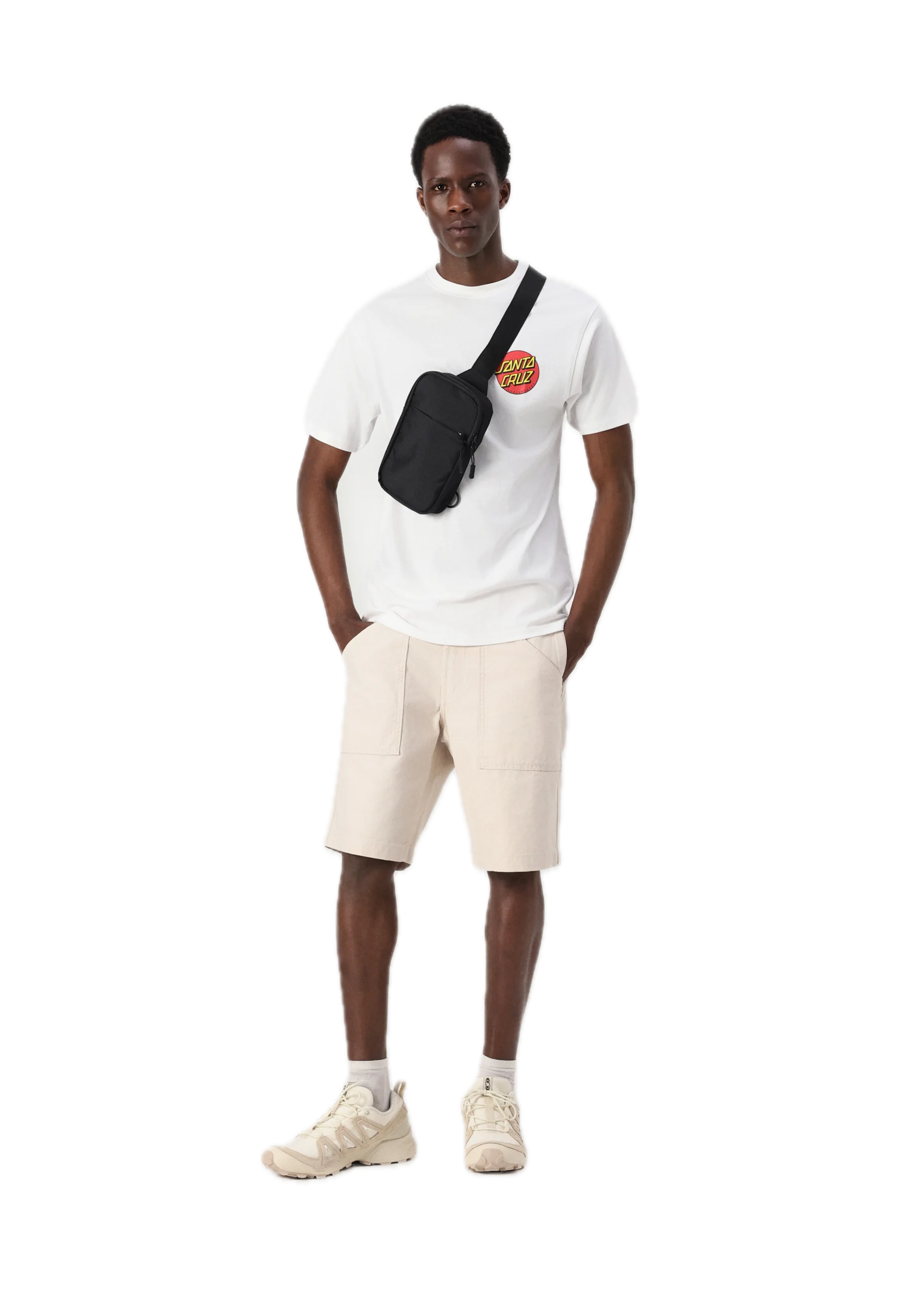 SANTA CRUZ CLASSIC DOT CHEST CAMISETA BLANCA
