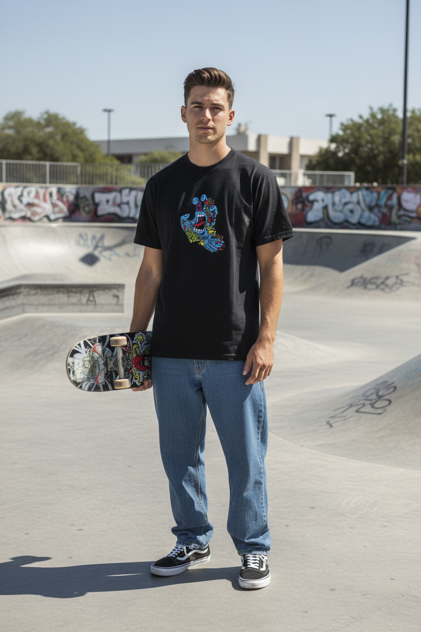 SANTA CRUZ CAMISETA ROSKOPP SCREAMING NEGRA