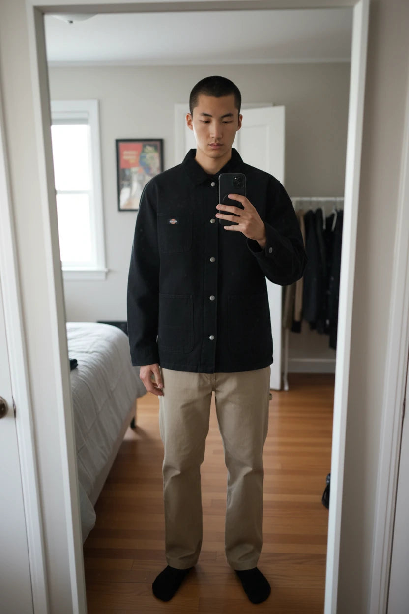 DICKIES CHORE LINED CANVAS CHAQUETA ACOLCHADA NEGRA