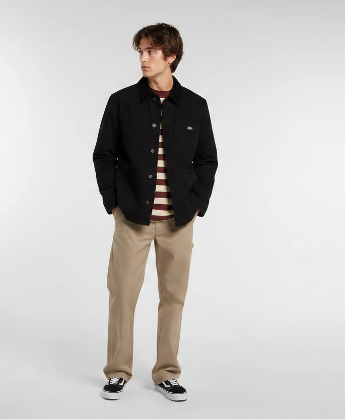 DICKIES CHORE LINED CANVAS CHAQUETA ACOLCHADA NEGRA