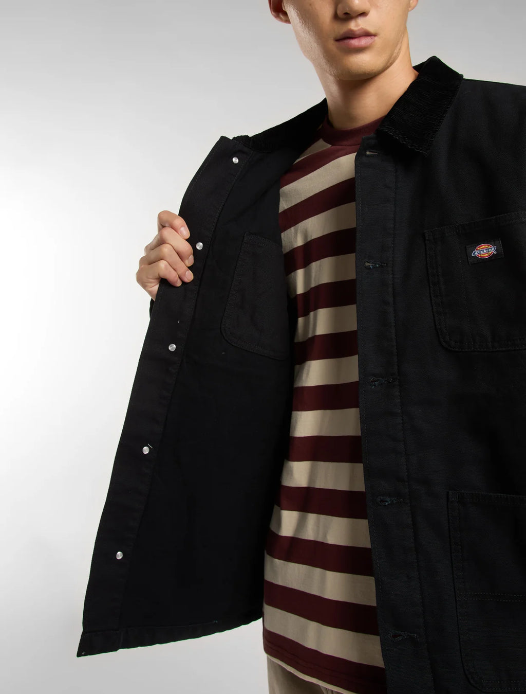 DICKIES CHORE LINED CANVAS CHAQUETA ACOLCHADA NEGRA