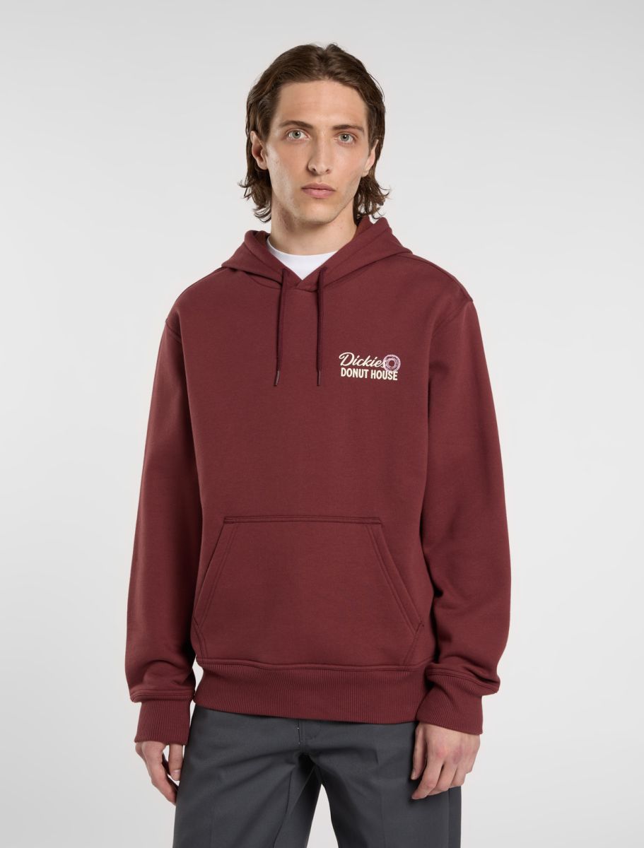 DICKIES DONUT HOUSE SUDADERA CON CAPUCHA BURDEOS