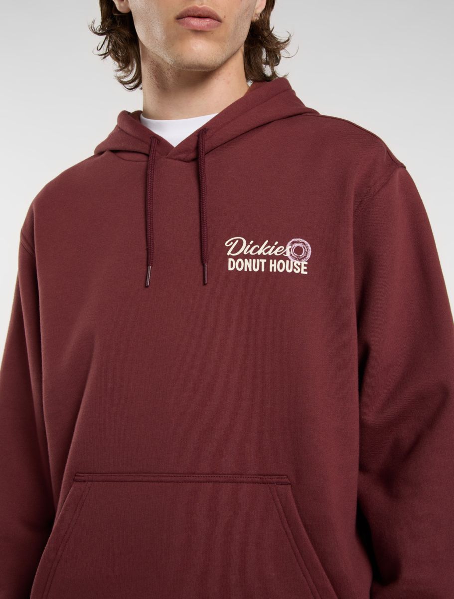 DICKIES DONUT HOUSE SUDADERA CON CAPUCHA BURDEOS