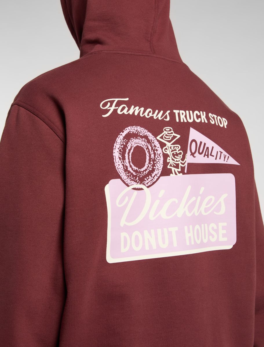 DICKIES DONUT HOUSE SUDADERA CON CAPUCHA BURDEOS
