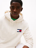 TOMMY JEANS ESSENTIAL FLAG SUDADERA CON CAPUCHA REGULAR FIT BLANCA