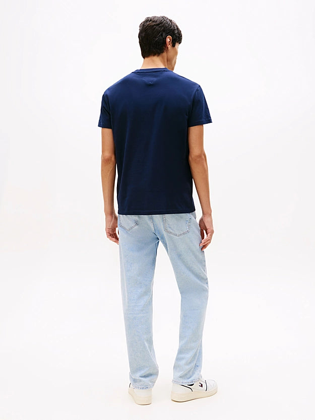 TOMMY JEANS LETRAS CAMISETA CUELLO REDONDO REGULAR FIT AZUL MARINO OSCURO
