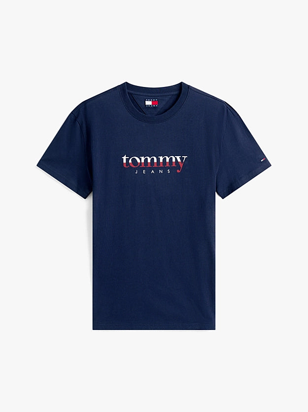 TOMMY JEANS LETRAS CAMISETA CUELLO REDONDO REGULAR FIT AZUL MARINO OSCURO