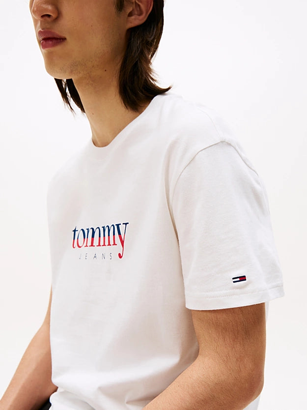 TOMMY JEANS LETRAS CAMISETA CUELLO REDONDO REGULAR FIT BLANCA