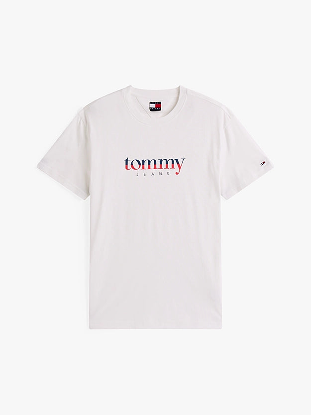 TOMMY JEANS LETRAS CAMISETA CUELLO REDONDO REGULAR FIT BLANCA