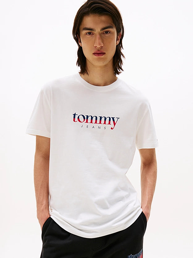 TOMMY JEANS LETRAS CAMISETA CUELLO REDONDO REGULAR FIT BLANCA